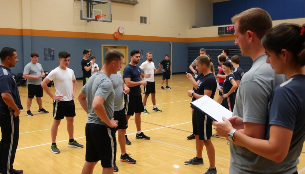Candidats passant les Tests d'Exigences Préalables (TEP) pour le BPJEPS APT éducateur sportif