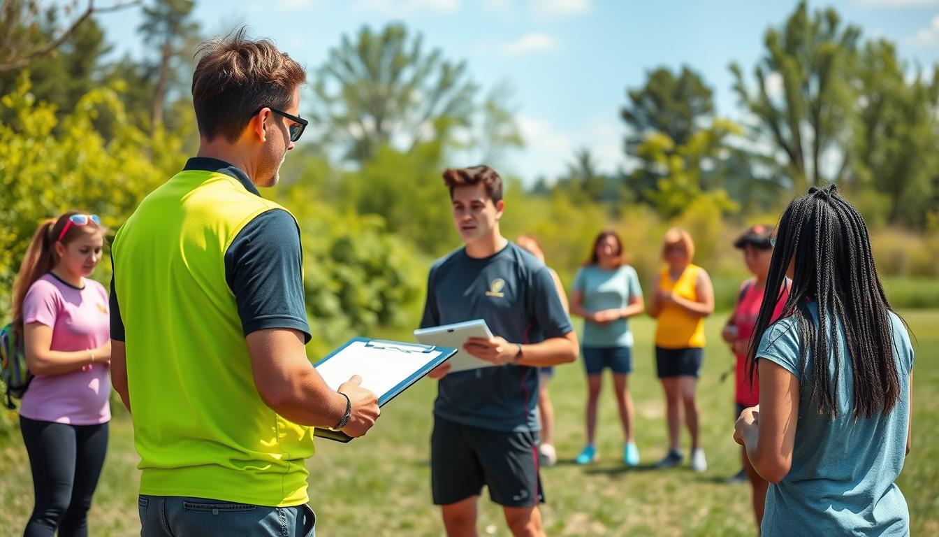 Educateur-sportif-BPJEPS-APT-encadrant-une-seance-dactivite-physique-en-exterieur Éducateur sportif BPJEPS APT encadrant une séance d'activité physique en extérieur