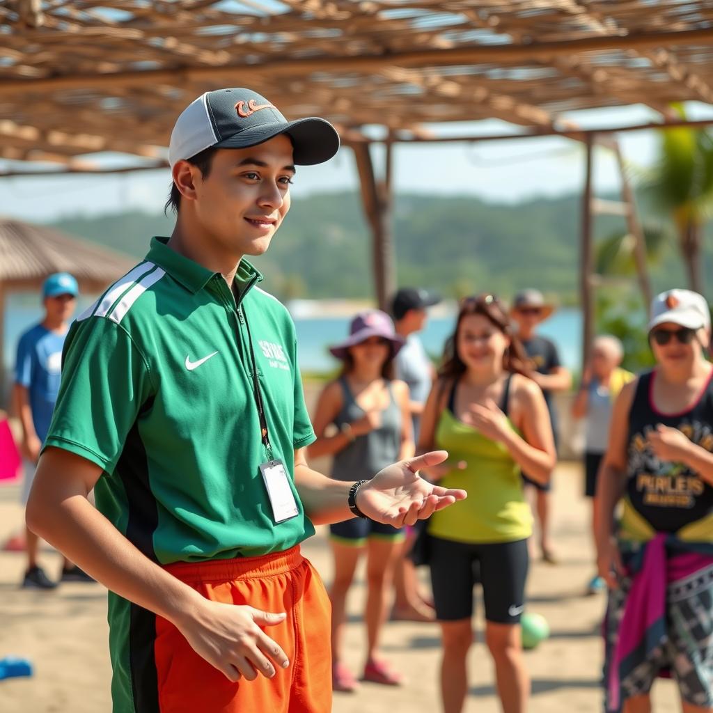 Éducateur sportif BPJEPS APT travaillant dans un centre de vacances