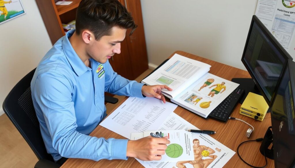 Stagiaire BPJEPS APT éducateur sportif préparant ses certifications